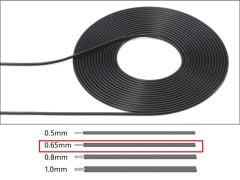 Kablo 0.65mm Siyah 2m. 1/6 1/12 1/24